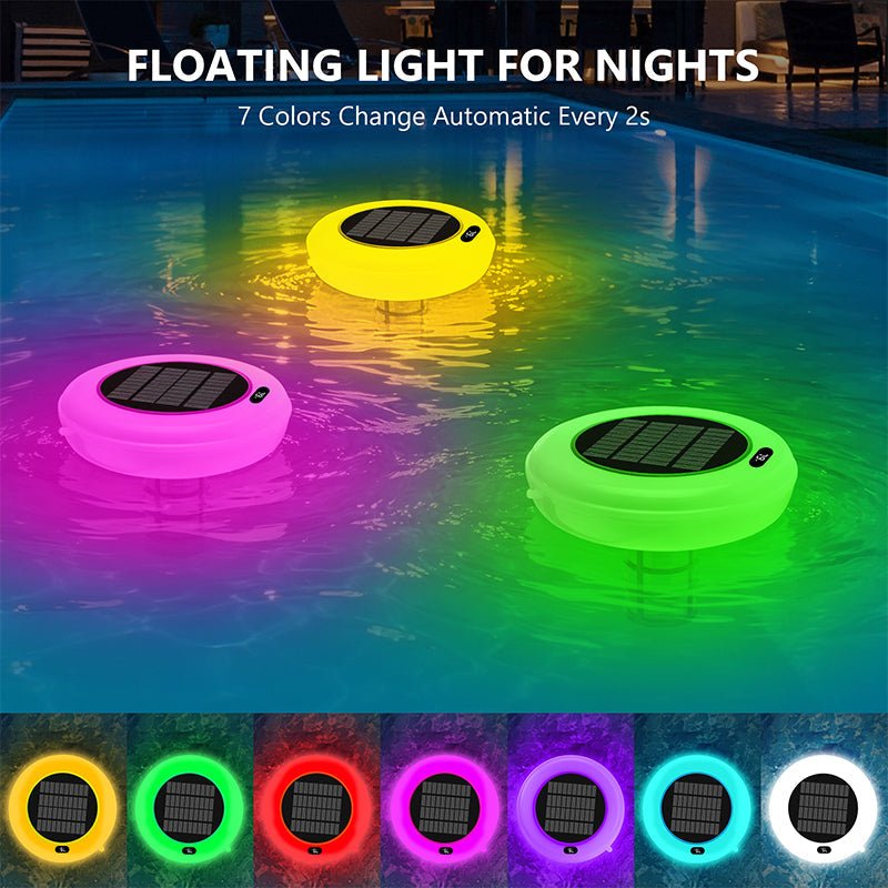 Solar Powered Pool Ionizer With LED Light